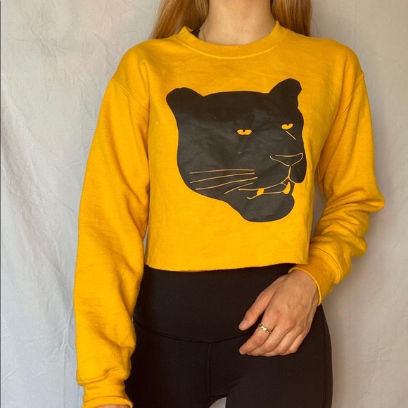 Long sleeve cropped sweat top - Picture 2 of 2